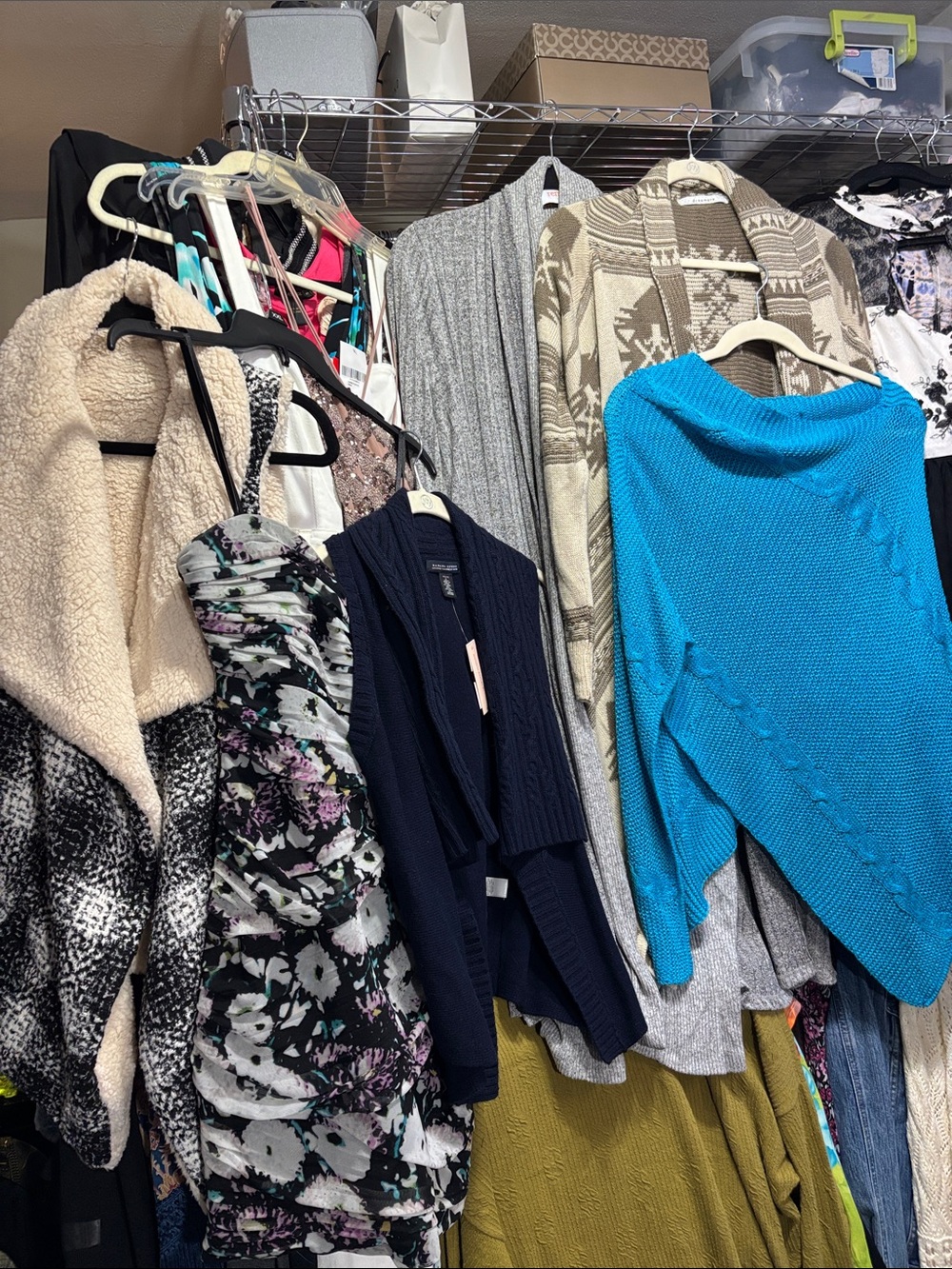 1 dress & 6 sweaters